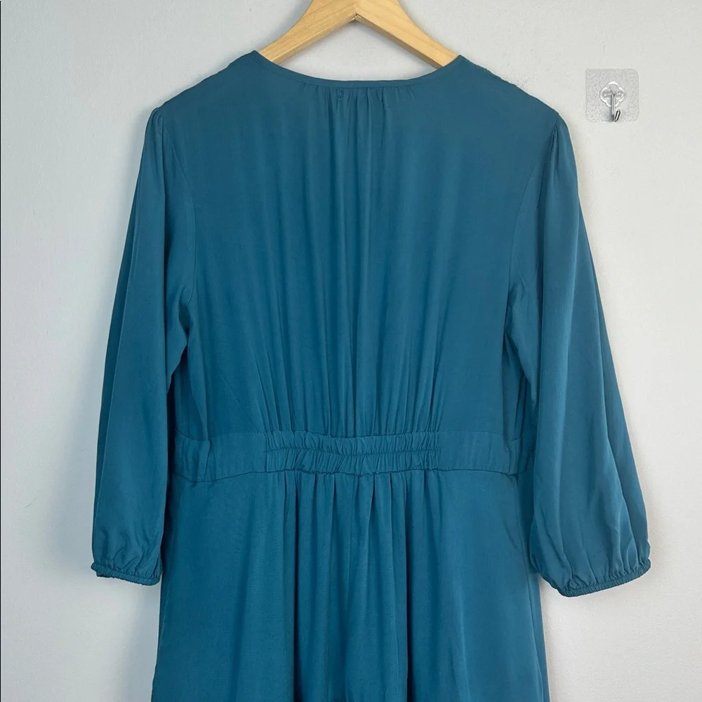 NEW Baltic Born Phillips Maxi Dress Persian Blue Medium Lined Tiered 3/4 Sleeves - Picture 11 of 16